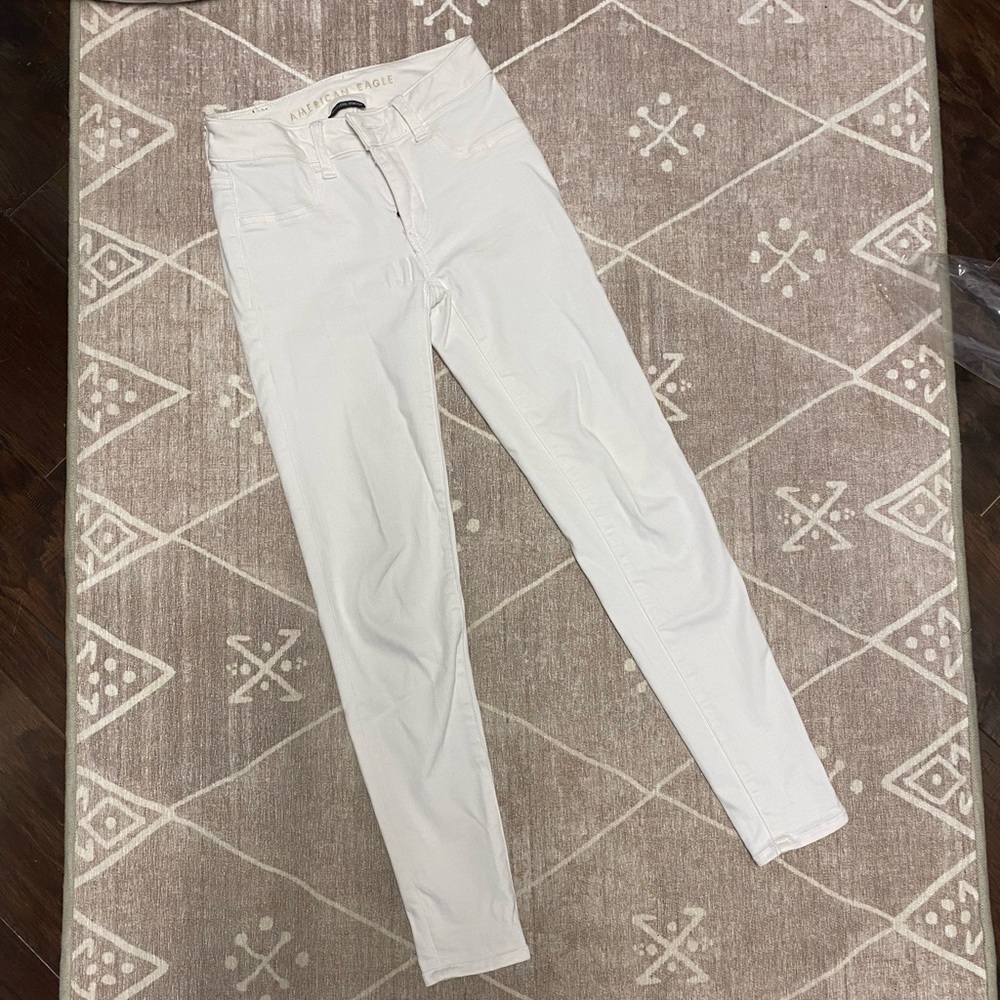 American Eagle White Jeggings Jeans 00 Short